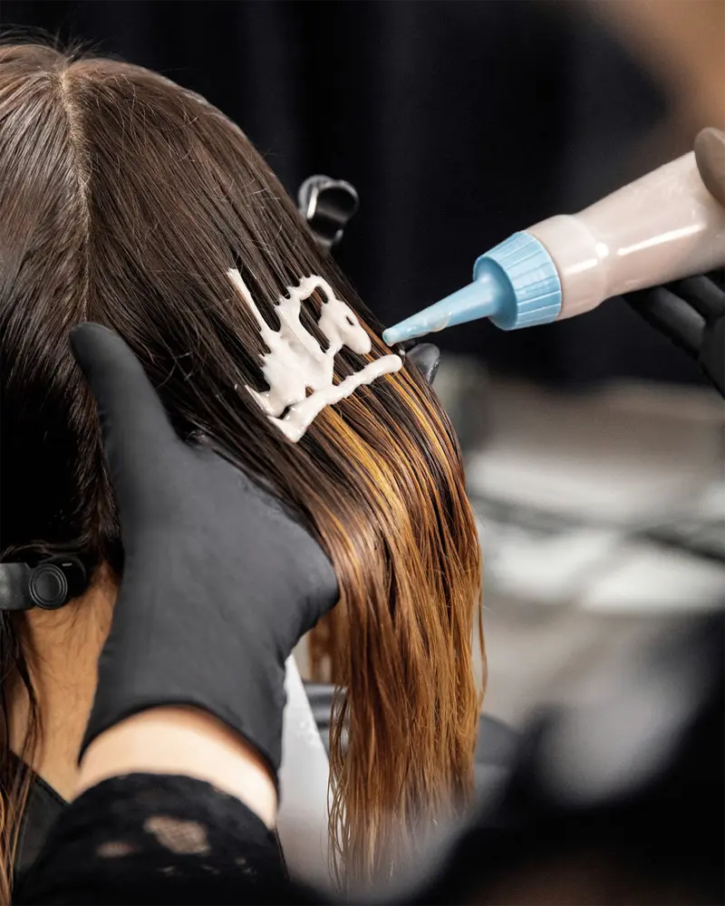 Blonde balayage hand-painted technique by Holborn stylist