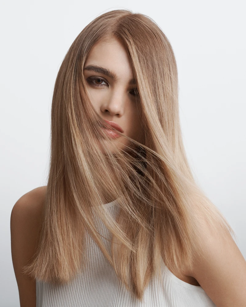 Result of Japanese Hair Straightening Holborn service showing pin straight texture