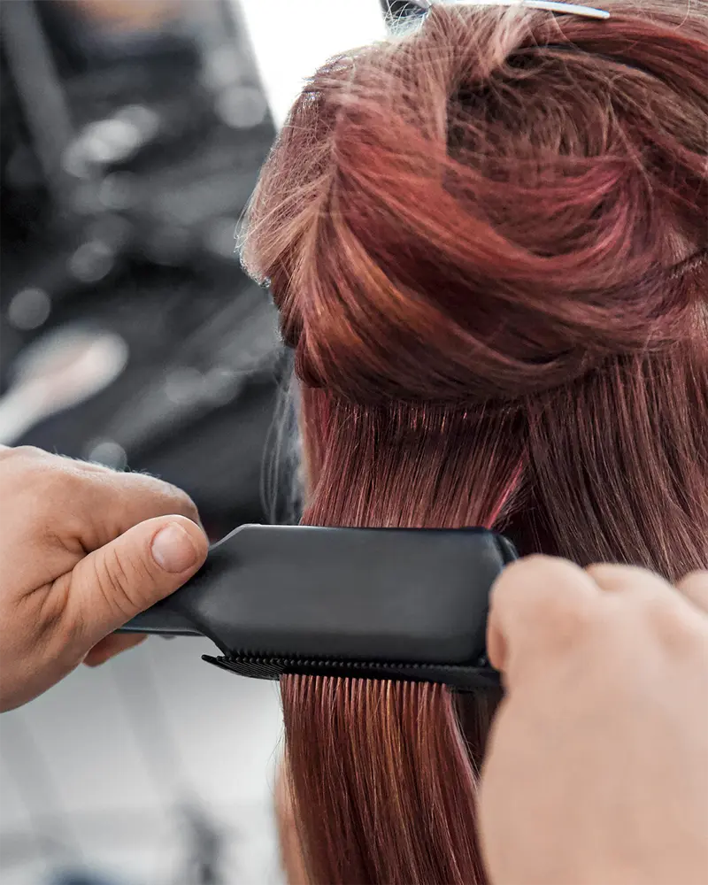 Before and after Japanese permanent hair straightening results