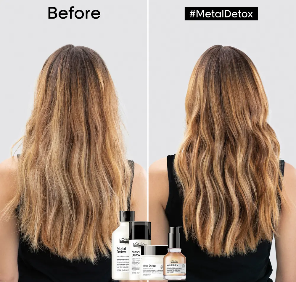 L'Oréal Professionnel Metal Detox hair repair treatment at a Holborn salon in Central London