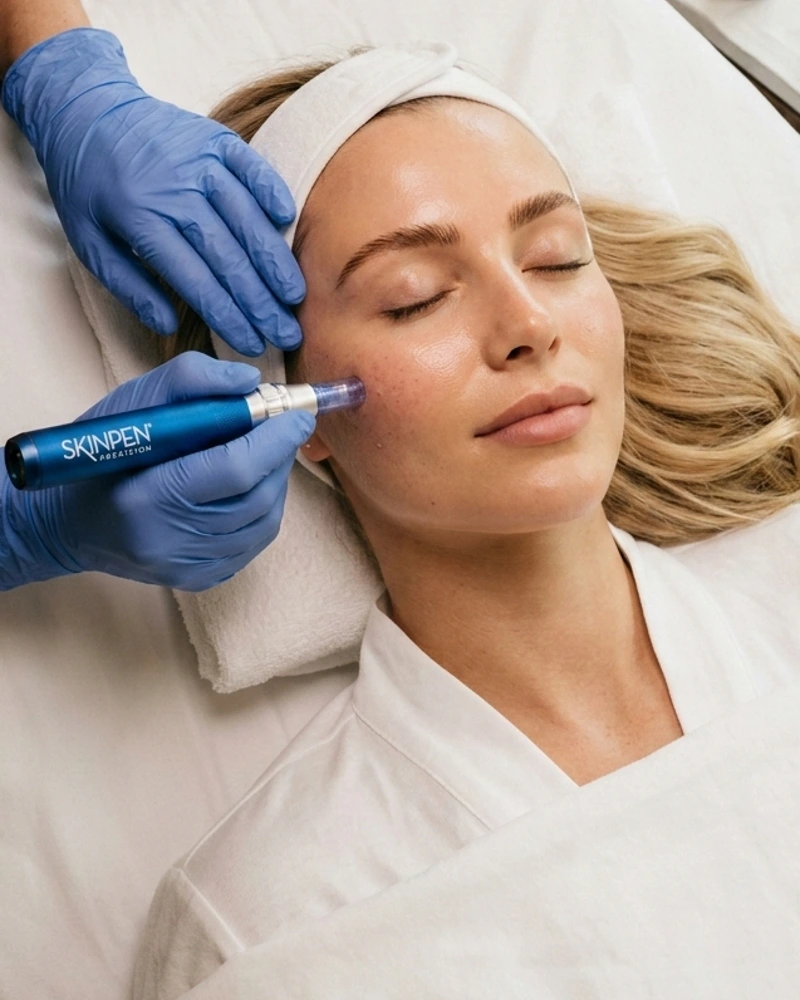 SkinPen microneedling collagen induction therapy treatment at a skin clinic in Holborn, Central London